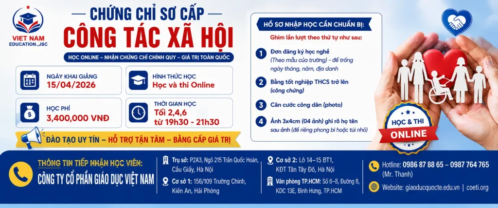 Khóa học Công tác Xã Hội