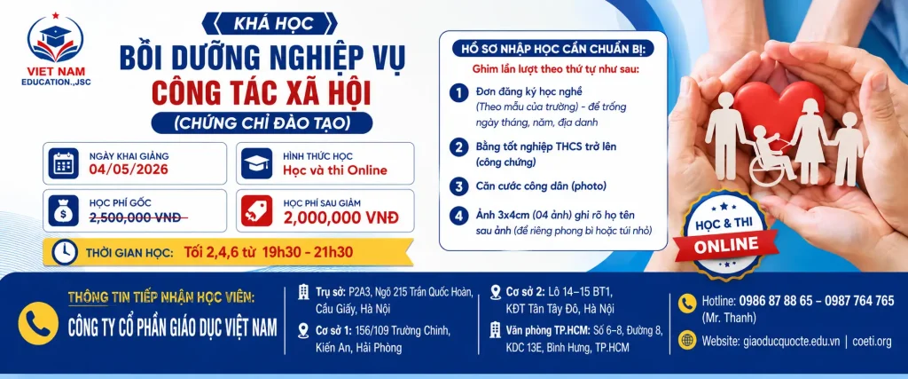 Khóa học Công tác Xã Hội
