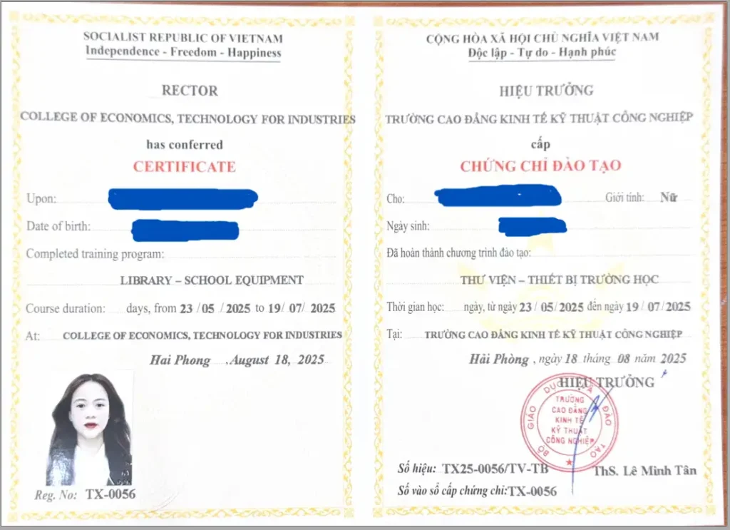 LỊCH KHAI GIẢNG LỚP NGHIỆP VỤ THƯ VIỆN – THIẾT BỊ TRƯỜNG HỌC