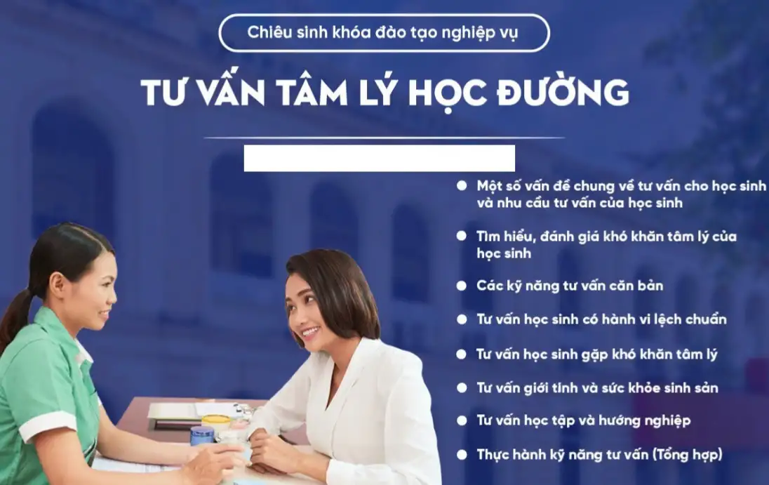 LỊCH KHAI GIẢNG KHÓA HỌC NGHIỆP VỤ TƯ VẤN TÂM LÝ HỌC ĐƯỜNG KHÓA 37