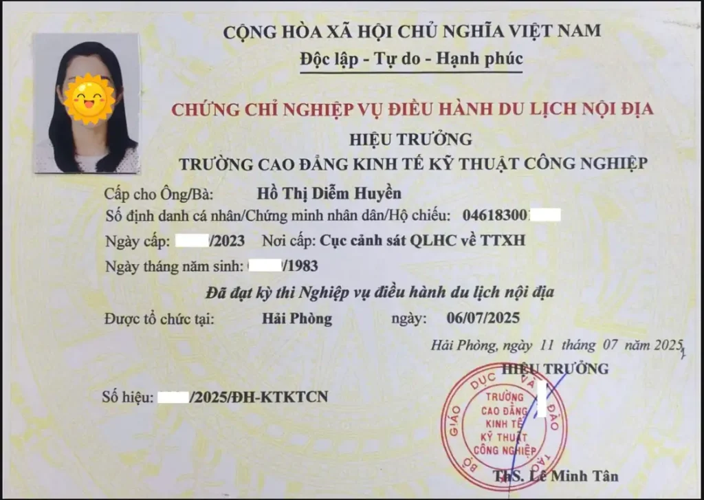 Khóa Học Chứng Chỉ Nghiệp Vụ Hướng Dẫn Viên Du Lịch Nội Địa Quốc Tế