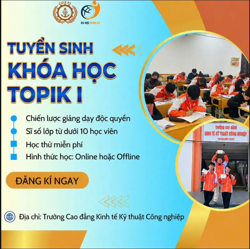 Lớp Ôn Thi TOPIK Cấp Tốc – Chinh Phục TOPIK I Chỉ Sau 1 Khóa Học