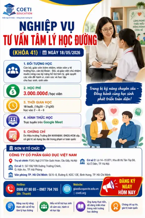 Nghiệp vụ tư vấn tâm lý học đường