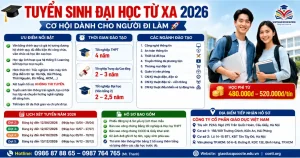 Tuyển Sinh ĐẠI HỌC từ xa năm 2026